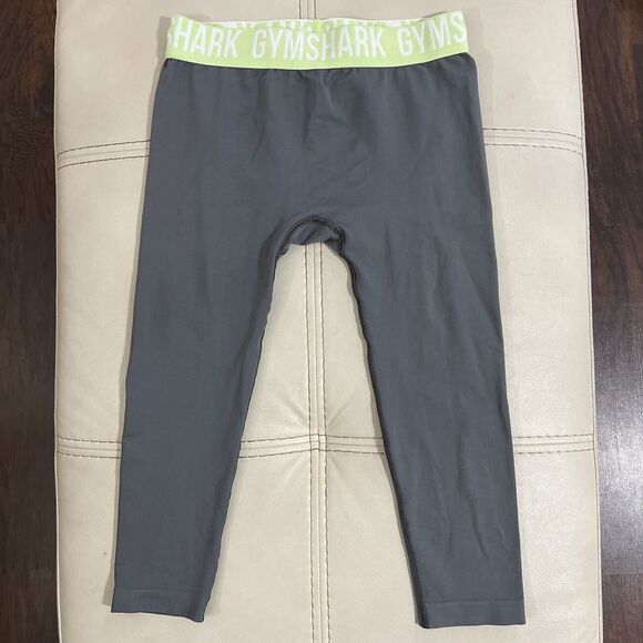 Gymshark Gray/Green Crop Women’s  Leggings Size: M - Picture 1 of 6